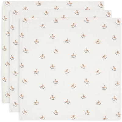 Jollein - Hydrofiele Doek Small 70x70cm -Spuugdoekjes - Zacht Katoen - 3 Stuks - Nostalgic Ride
