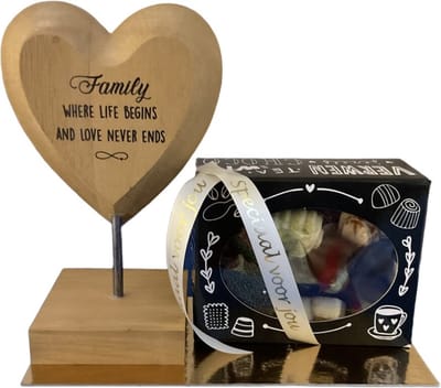 Hart - Family always forever - Bonbons - Lint: Speciaal voor jou - Cadeauverpakking