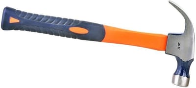 Klaarhamer - Klusklauwhamer - Klus en reparatie - Fiberglas handvat - 16 oz - Oranje