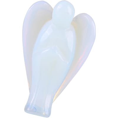 1,5 inch prachtige natuurlijke opaal engelvormige kristal helende steen cadeau white