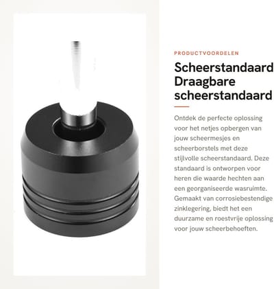 Dailygoods- Scheerstandaard Draagbaar - Zinklegering - Corrosiebestendig - Roestvrij - 4 Kleuren - Organisatie voor Scheermesjes - Scheerhouder