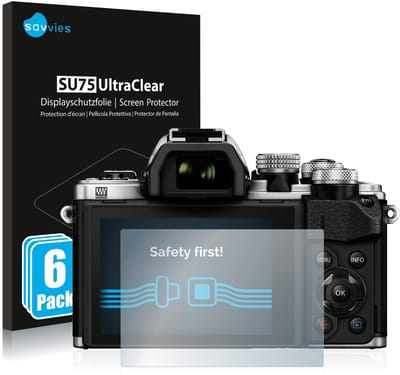 Savvies - Screenprotector voor Olympus OM-D E-M10 Mark II - Folie Beschermfolie transparant 6 Stuks