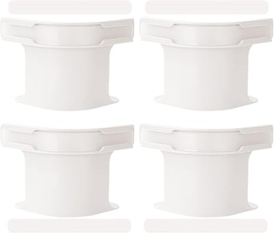4-delige set - Lakensjorbanden - Lakensjorbanden met clips - Dekbedovertrek en hoeslaken met onzichtbare antislipclips - Wit