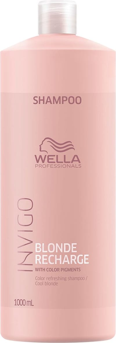 Wella Professionals Color Recharge Cool Blond Shampoo 1000ML - Normale shampoo vrouwen - Voor Alle haartypes