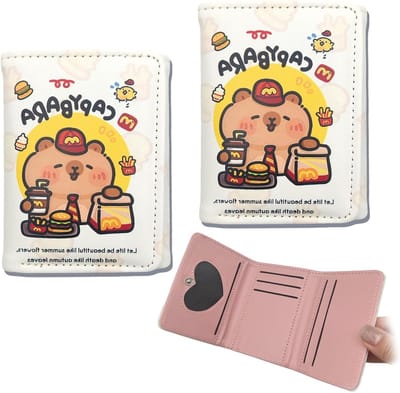 2-delige Kinderportemonnees van PU Leer met Cartoonontwerp voor Jongens en Meisjes - Vouwbare Kleine Tas en Cadeau voor Kinderen