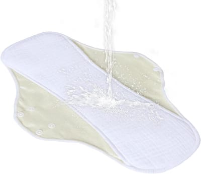Herbruikbaar Maandverband - Absorberend Doekje - Menstruatie Hygiëne - Huidvriendelijk Ontwerp - 22x28cm - Grijs Geel Groen