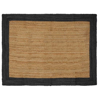 vidaXL - Gebied - Tapijt - Donkergrijs - 120 - x - 170 - cm - Jute