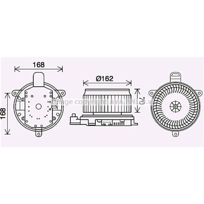 Elektromotor, interieurventilator AVA COOLING TO8740