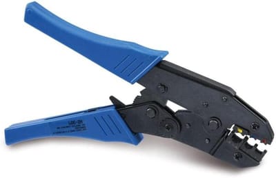 Krimptang Platte Stekkers - Stekker Krimper - Elektrisch Aansluiten - Met Ratelfunctie - 15-6 mm² - Geel