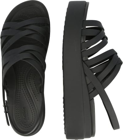 Crocs Brooklyn Sandales Confortables Polyvalentes Décontractées Sandales pour Femmes Noir 206751-001 36-37