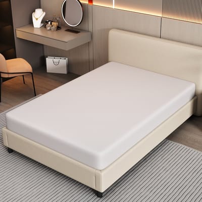MODENUIT Matras 90x200 cm – Schuimkern met Hardheid H3 – Afneembare Polyester Hoes – Antislip Onderzijde – Wit