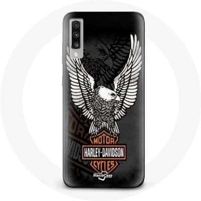 Samsung Galaxy A70 hoesje Harley Davidson adelaarslogo