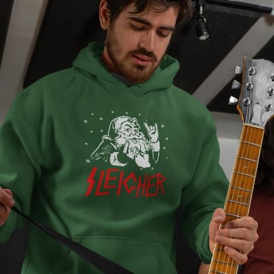 Foute Kerst Hoodie Premium - Sleigher Kerstman - Maat XS - Kerstkleding voor dames & heren