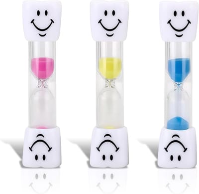 3-Pack Tandenborstel Timer voor Kinderen, 3 Minuten Zandloper voor Tandpoetsen, Kleurrijke Visuele Timer Set voor Badkamer en Mondhygiëne