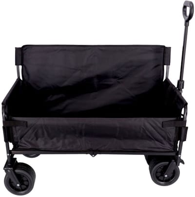 Homestyle Opvouwbare bolderkar met zitfunctie | zwart | voor hond en bagage