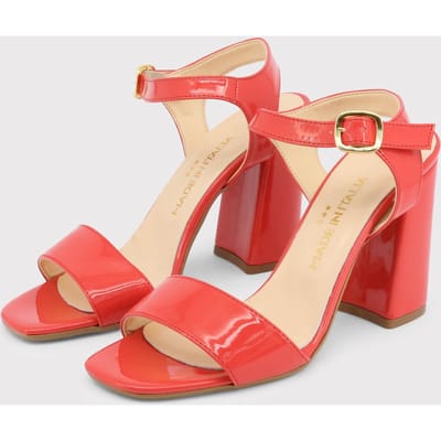 Annika Patenten Leren Blokhak Sandalen
