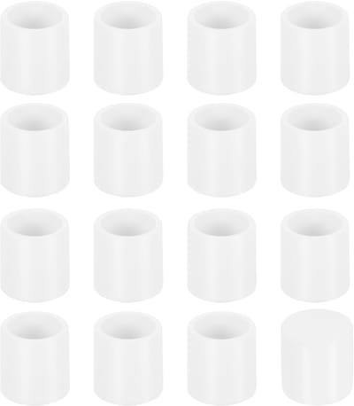 Pootdoppen, 10 mm (2/5 inch), niet-markerende pvc-stoelpootpunten, antislip stoelpootbeschermers, ronde tafelhoezen, eindkappen voor meubels, wit