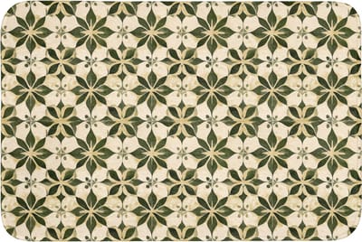Badmat 90x60 cm - Antislip - Tegel - Dessin - Groen - Badmatten voor badkamer - Badkamermat - Douchemat - Badkamer mat