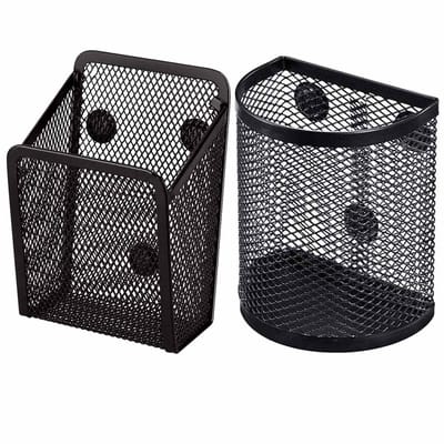 pennenhouders, magnetische opbergmand, magnetische opbergmanden, magnetische pennenhouder, magnetische opbergdoos, magnetische penhouder, net, voor kantoorbenodigdheden, 2 stuks