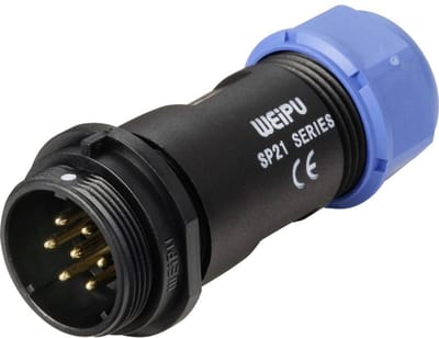 Weipu SP2111 / P 7 II Ronde connector Stekker, recht Totaal aantal polen: 7 Serie (ronde connectoren): SP21 1 stuk(s)
