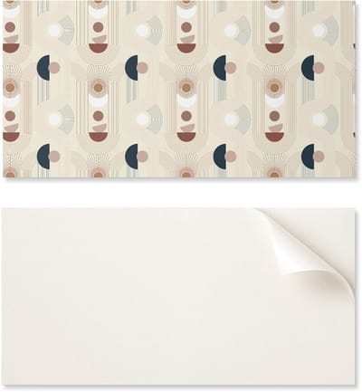 Zelfklevend vinylpaneel met decoratieve print, 100x50 cm, abstract geometrisch patroon.