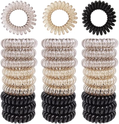 Dailygoods- Haarelastiekjes 27 stuks - Spiraalvormig - Elastisch - Waterdicht - Duurzaam - Voor dames/meisjes - Haaraccessoires