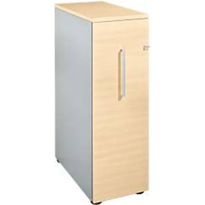 Schäfer Shop  Genius Hoog ladeblok, B 435 x D 800 x H 1296 mm, esdoornpatroon/blank aluminium