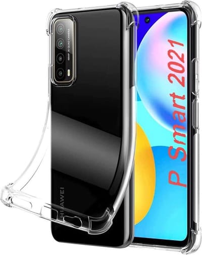 hoesje Geschikt voor: Huawei P Smart 2021 - Anti -Shock Silicone Hoesje - Transparant