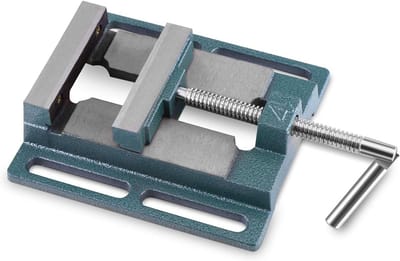 Machineklem voor Boor- en Freesmachines - Industriële Bankschroef met Verhoogde Kaken - 11 cm Kakhopening - 2 cm Kakhbreedte - 18,5 x 16,6 x 2,7 cm - Gietijzeren Constructie