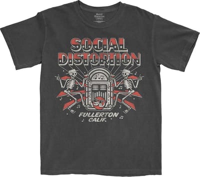 Social Distortion - Jukebox Skelly Heren T-shirt - S - Zwart