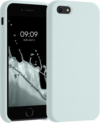 kwmobile telefoonhoesje geschikt voor Apple iPhone SE (1.Gen 2016) / iPhone 5 / iPhone 5S - Hoesje met siliconen coating - Smartphone case in cool mint