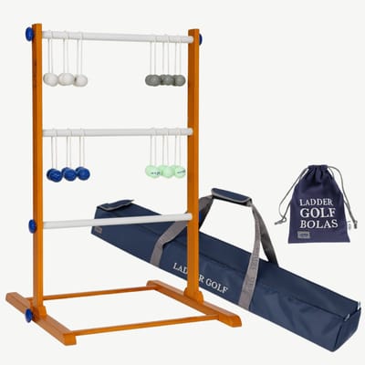 Profi Original 2024 Ladderspel - Topkwaliteit Ladderspel Werpspel - met officiële 4 sets Golf Bolas - inclusief Luxe Draagtas