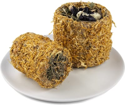 Witte Molen - Knaagdierensnack - Knaagdier - Puur Pauze Goudsbloemkoker Bloemen & Kruiden 200g Geel - 1st