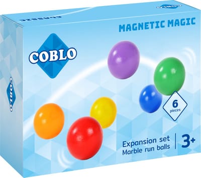 Coblo – Magnetic Tiles Knikkerbaan Balletjes Classic – 6 stuks uitbreidingsset – Knikkerbaan – Magnetisch speelgoed – Vanaf 3 jaar