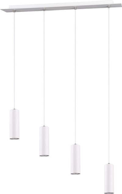 LED Hanglamp - Trion Mary - GU10 Fitting - 4-lichts - Rechthoek - Mat Wit - Aluminium