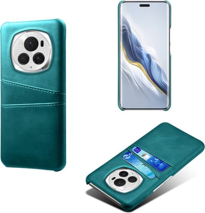 Backcover met Opbergvakjes + PMMA Screenprotector voor Honor Magic 6 Pro _ Groen
