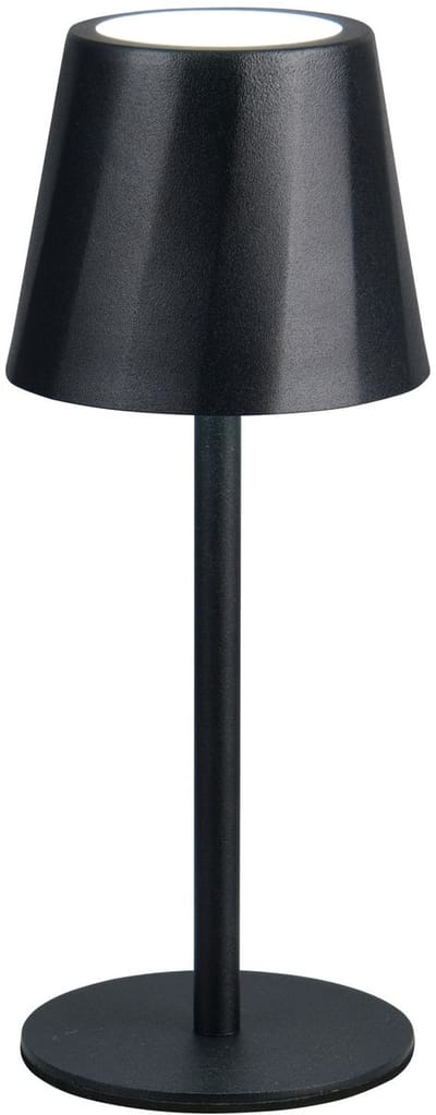 REALITY DIAZ - Tafellamp - Zwart mat - incl. 1x SMD 1,6 W - 4-stappen TOUCH - Traploos instelbare lichtkleur - USB-aansluiting - Oplaadbaar - Snoerloos