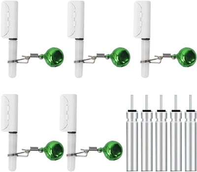 5 STKS Vissen Glow Sticks - Nachtvissen Alert Glow Stick LED Vissen Pole Licht met Bells voor Zee Hengel - Nachtvissen Accessoires