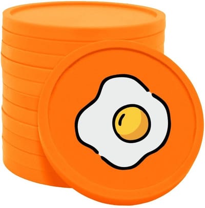 CombiCraft ontbijt consumptiemunten oranje - Ø29mm enkelzijdig bedrukt - 100 stuks