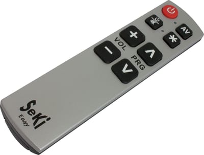 Universele afstandsbediening Seki Easy -werkt alleen op infrarood- Zwart/Zilver