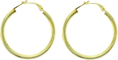Behave - Zilverkleurige oorringen 3,8 cm - Minimalistische fashion stijl