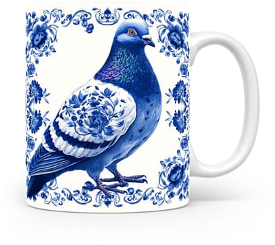 Mok Duif Beker voor koffie of tas voor thee, cadeau voor dierenliefhebbers, moeder, vader, collega, vriend, vriendin, kantoor, opa, oma, hond, kerst, sinterklaas, verjaardag
