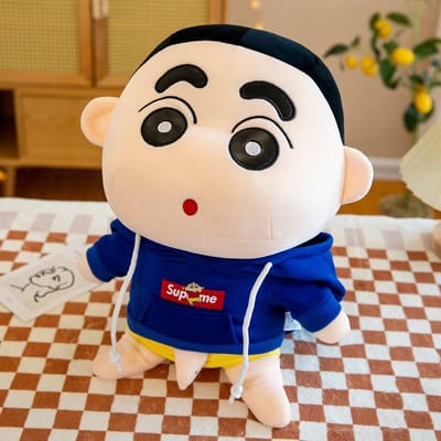 Sweat-shirt Mignon Shin-chan au Crayon Poupée Peluche Douce Jouets Mignons Jouets Compagnons pour Enfants Cadeaux de Vacances pour Enfants 26cm
