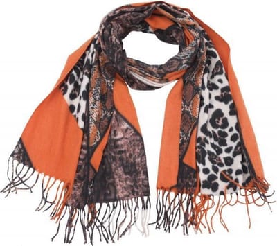 Warme dames sjaal panterprint luipaard - leopard - luipard - Orange