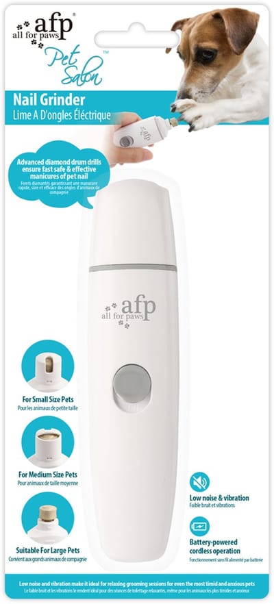 AFP Pet Salon Nail Grinder - Nageltrimmer voor Huisdier - Elektrische Nagelvijl - Nagelverzorging Huisdier - Voor Hond - Wit