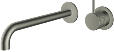 Hotbath Cobber X CX105EXT25 afbouwdeel inbouw wastafelkraan met 25cm uitloop geborsteld nikkel