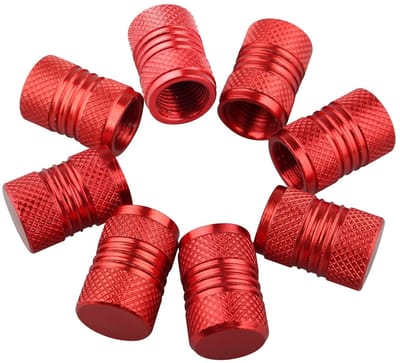 Dailygoods- Bandenkappen 8 stuks - Aluminium - Ventieldoppen Auto - Geschikt voor Schrader-ventielen - Antislip - Duurzaam - Afmetingen 1,63 x 1 cm