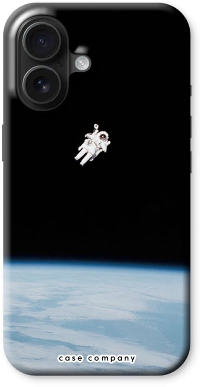 Case Company® - Hoesje geschikt voor iPhone 16 hoesje - Alone in Space - Tough Case - Maximale Bescherming alle Kanten en Schermrand