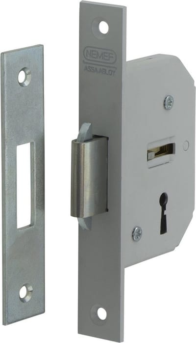Nemef schuifdeurslot 605 dm50 met 2 sleutels reh ls/rs