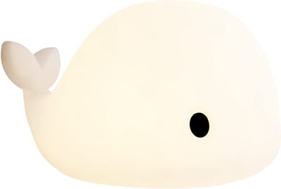 QAZQA whale - Voor kinderen Dimbare LED Draadloze Oplaadbare Tafellamp USB met Dimmer - 1 lichts - H 33 cm - Wit - Buitenverlichting